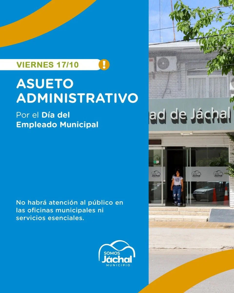 Asueto administrativo por el Día del Empleado Municipal | Cosmos Fm