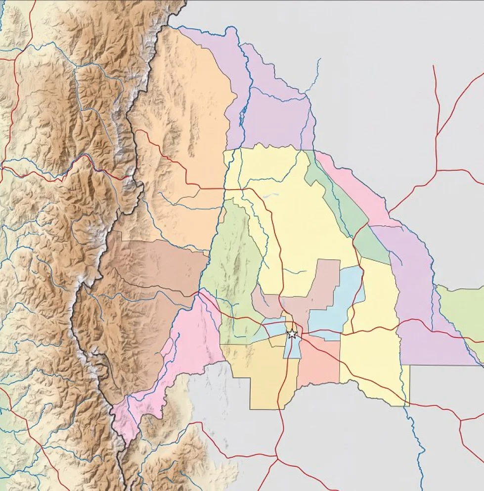 Mapa de San Juan, división política.